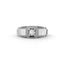 Women’s Sterling Silver Slotted Solitaire Diamond Ring