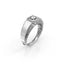 Women’s Sterling Silver Slotted Solitaire Diamond Ring
