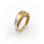 Women’s Sterling Silver Slotted Solitaire Diamond Ring