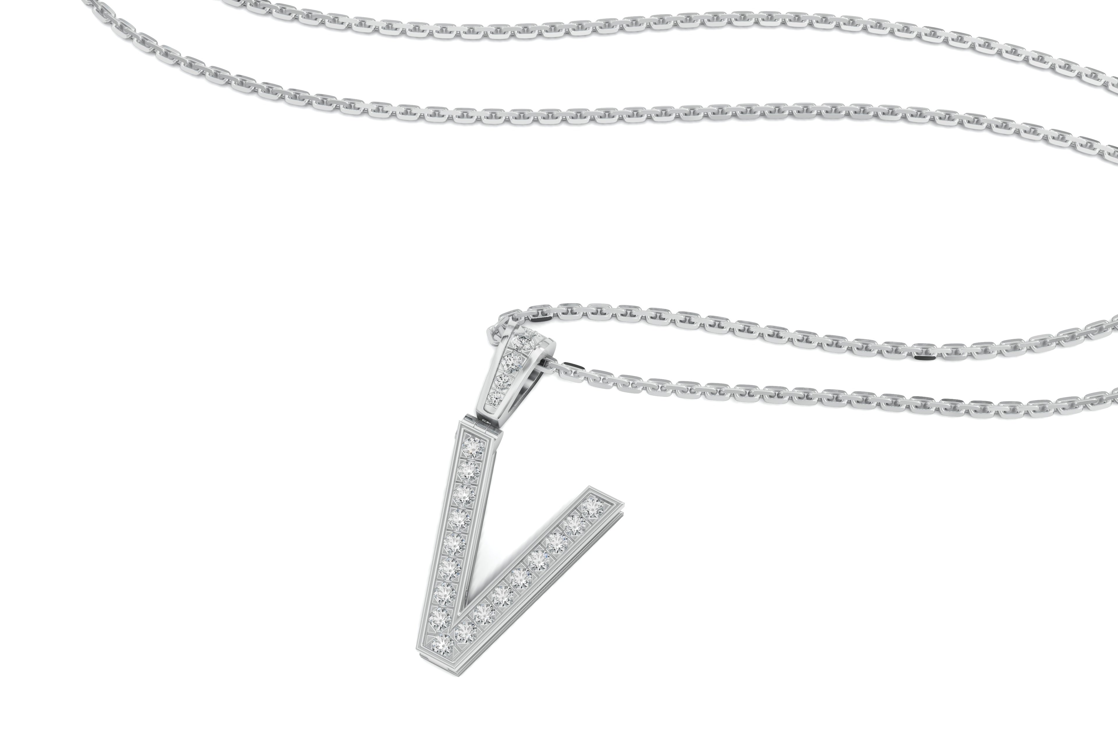 Platinized Sterling Silver and Diamond