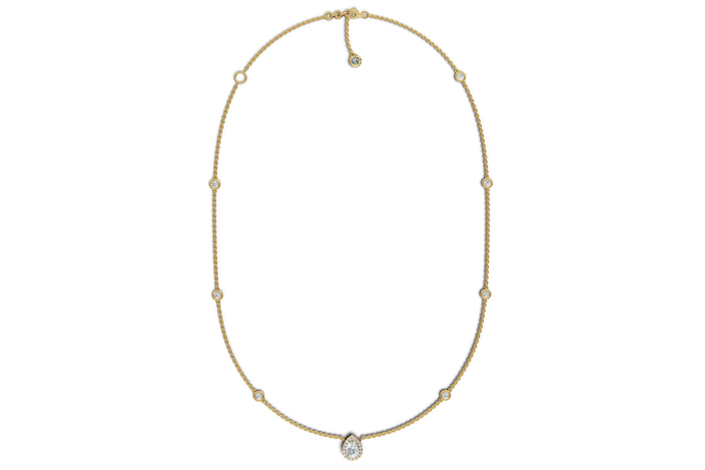 Sutr Halo Pear By the Yard Necklace