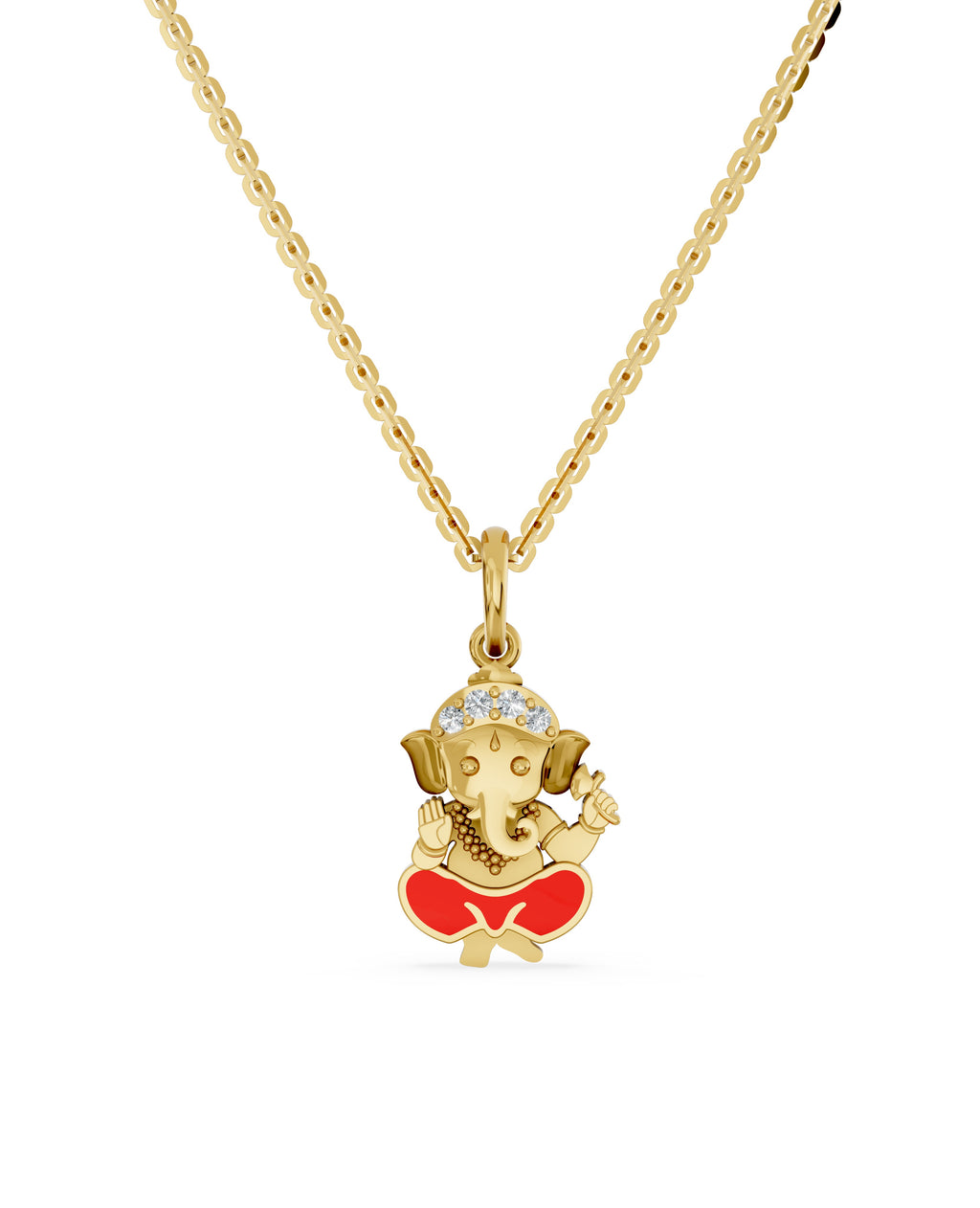 Divinity Bal Ganesha 18K Gold Layered Silver Pendant