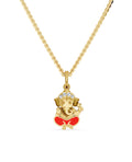 Divinity Bal Ganesha 18K Gold Layered Silver Pendant