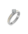 Substance Line Solitaire Ring