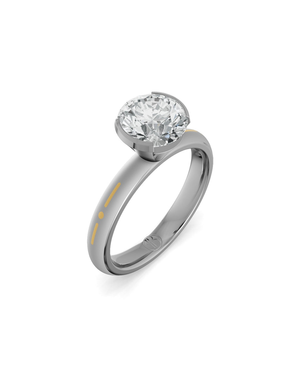 Substance Axis Solitaire Ring