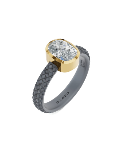 Enigma Veiled Ember Solitaire Ring