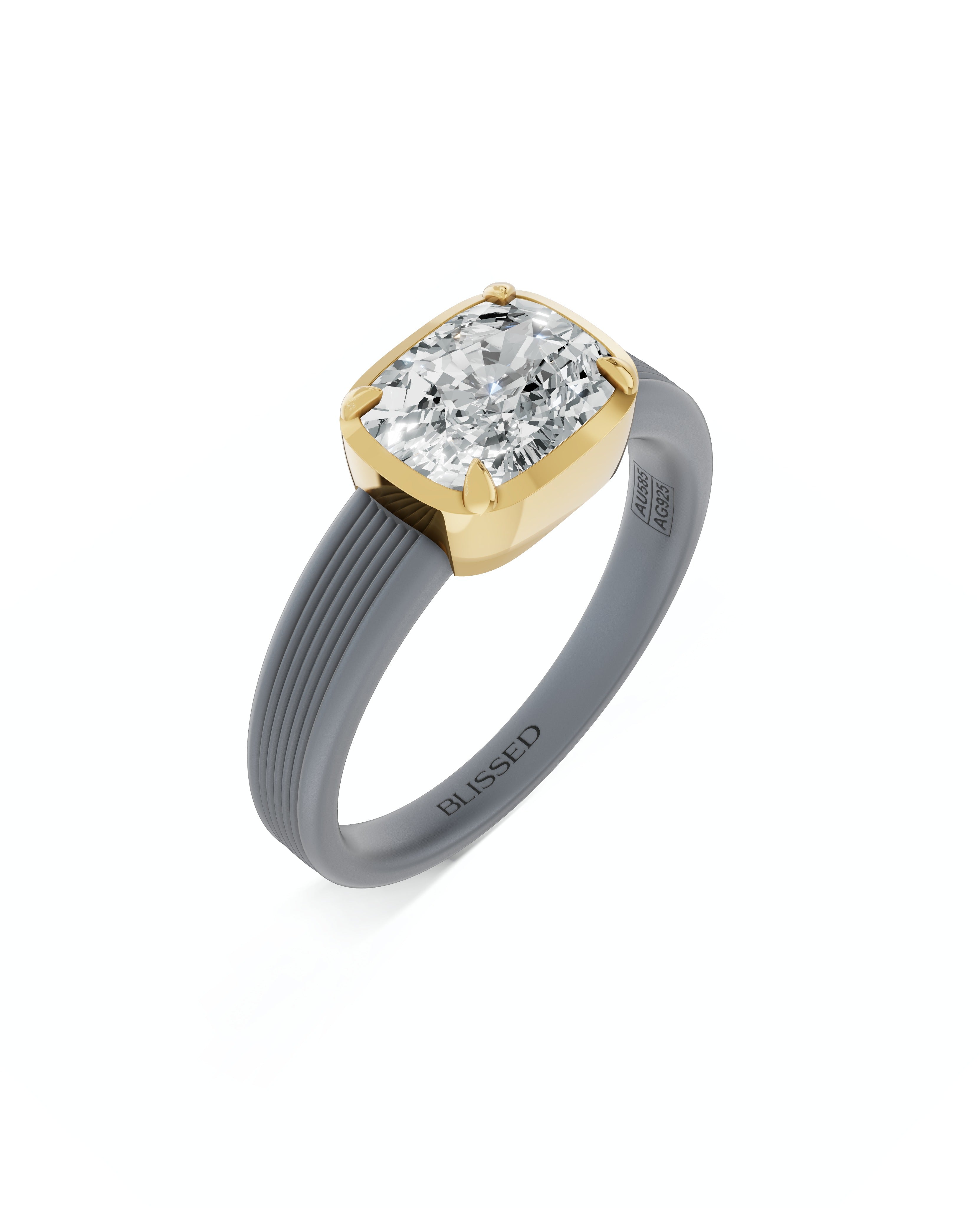 Sterling Silver and Lab-Grown Diamond Ring for Women's