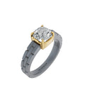 Sterling Silver and Lab-Grown Diamond Ring for Women's