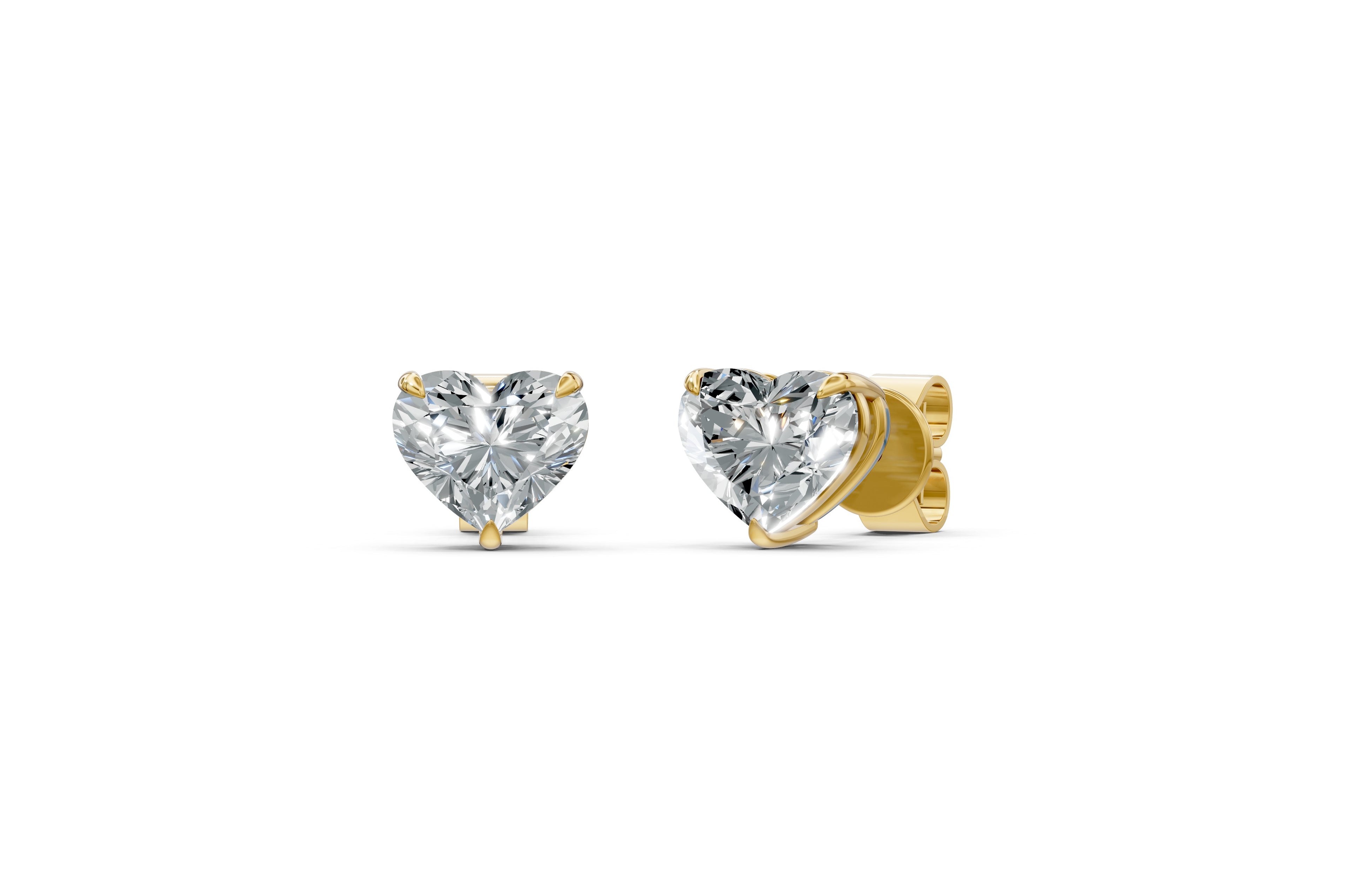 Spark Heart Stud Earings