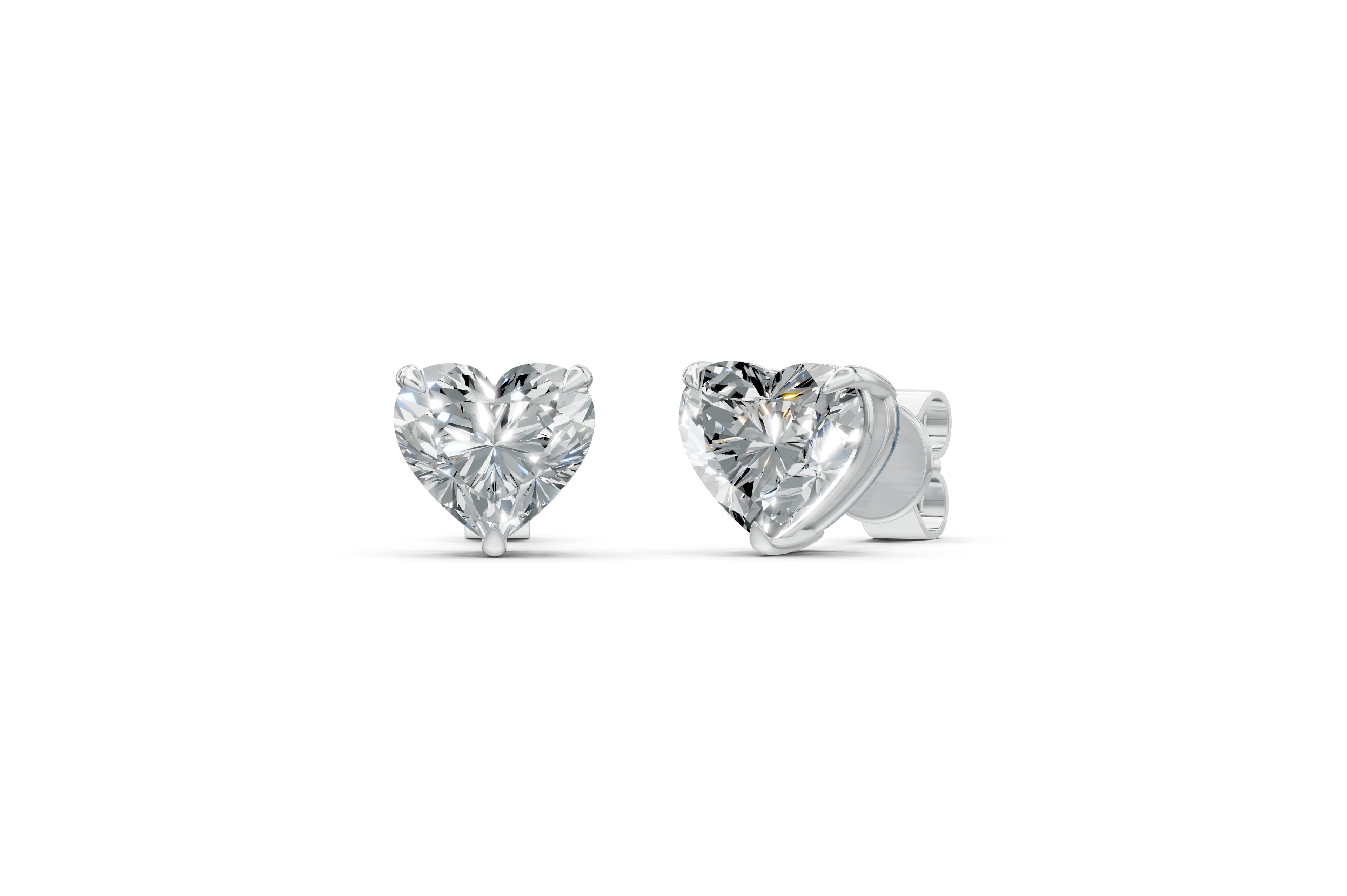Spark Heart Stud Earings