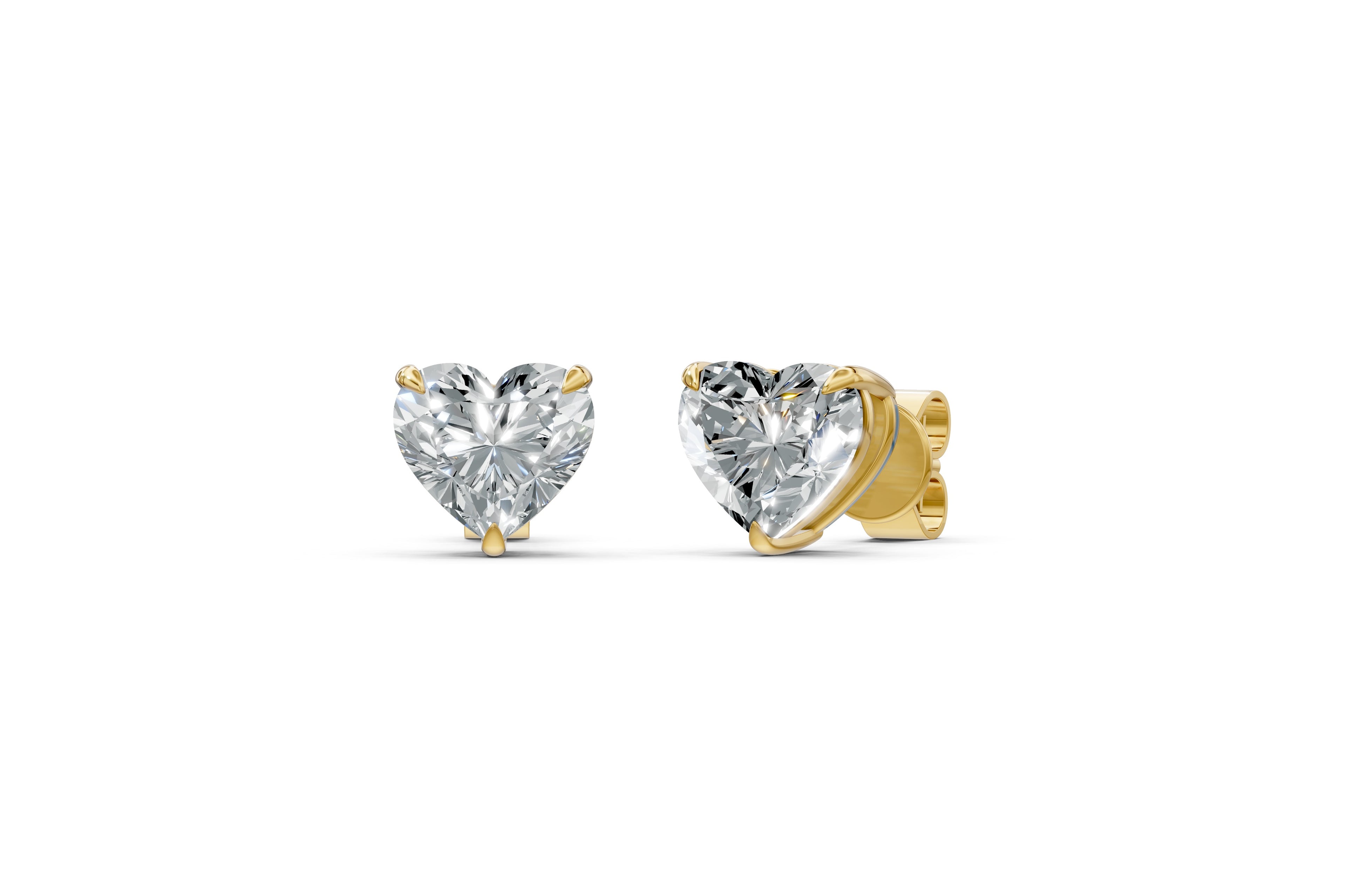 Spark Heart Stud Earings