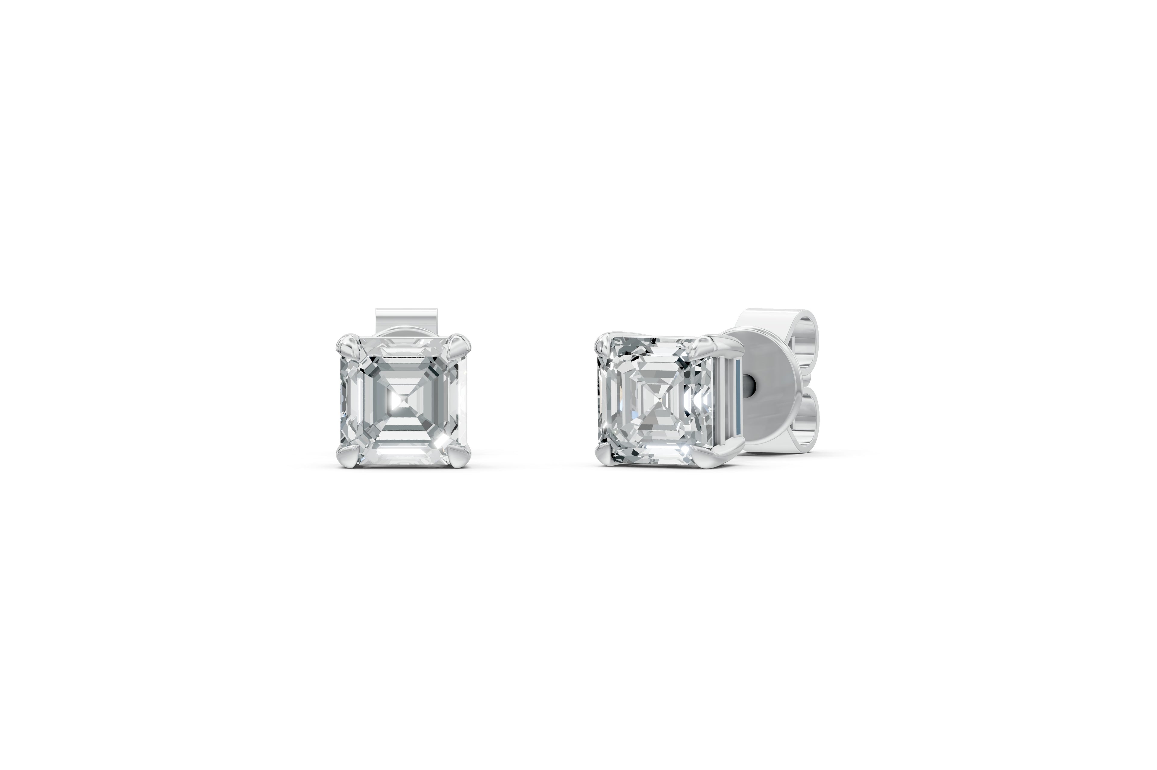 Spark Asscher Stud Earings