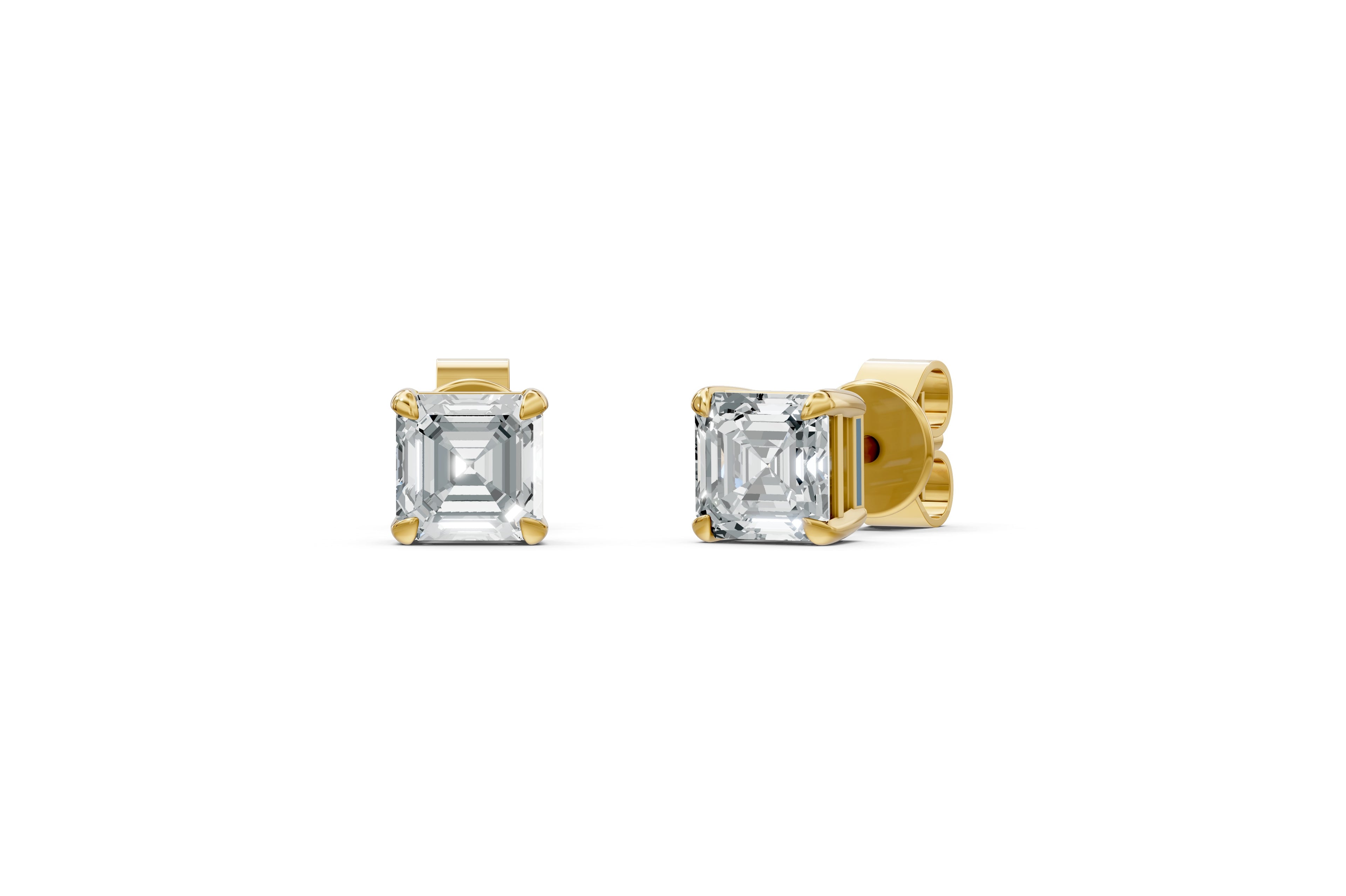 Spark Asscher Stud Earings