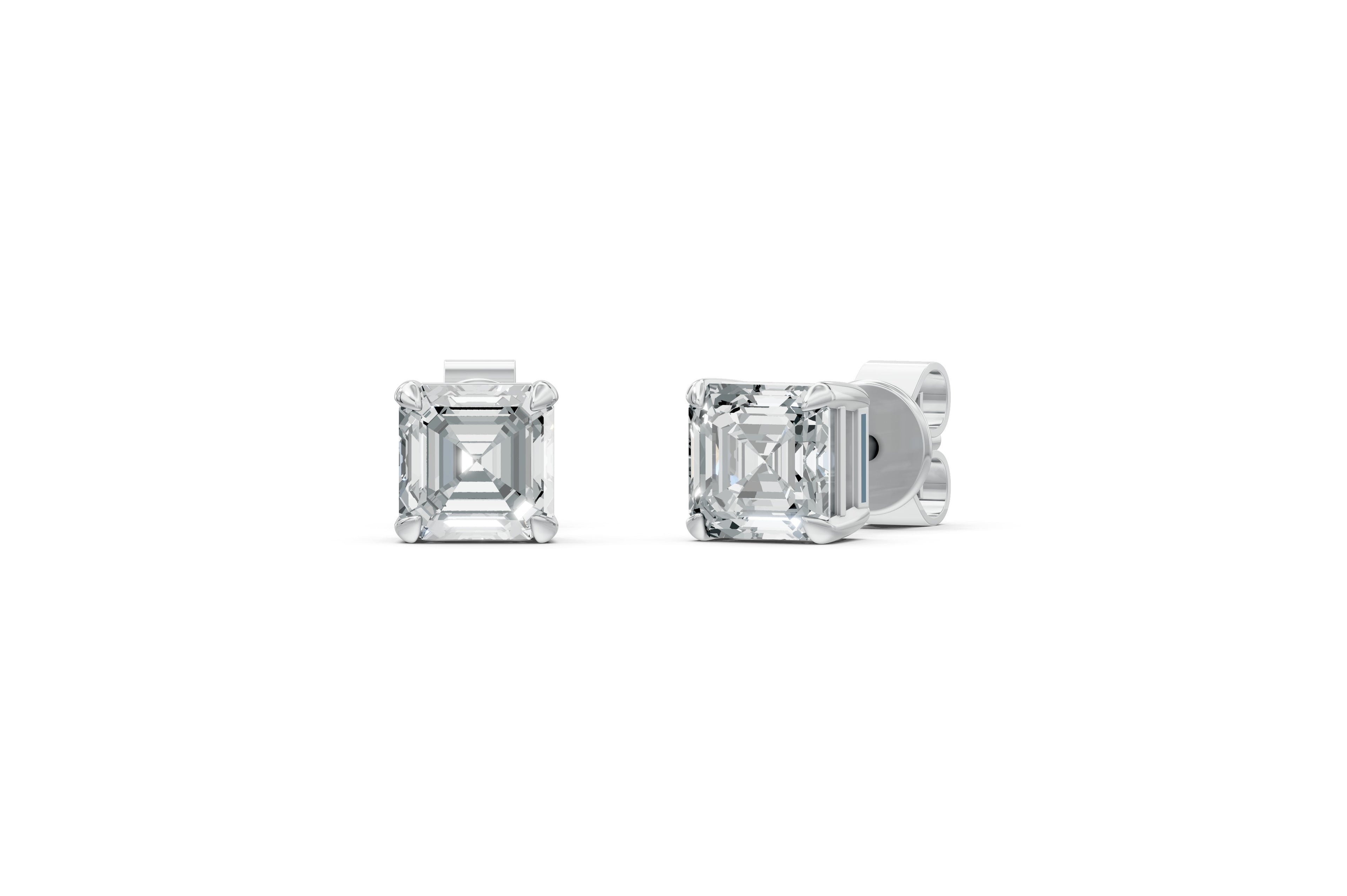 Spark Asscher Stud Earings