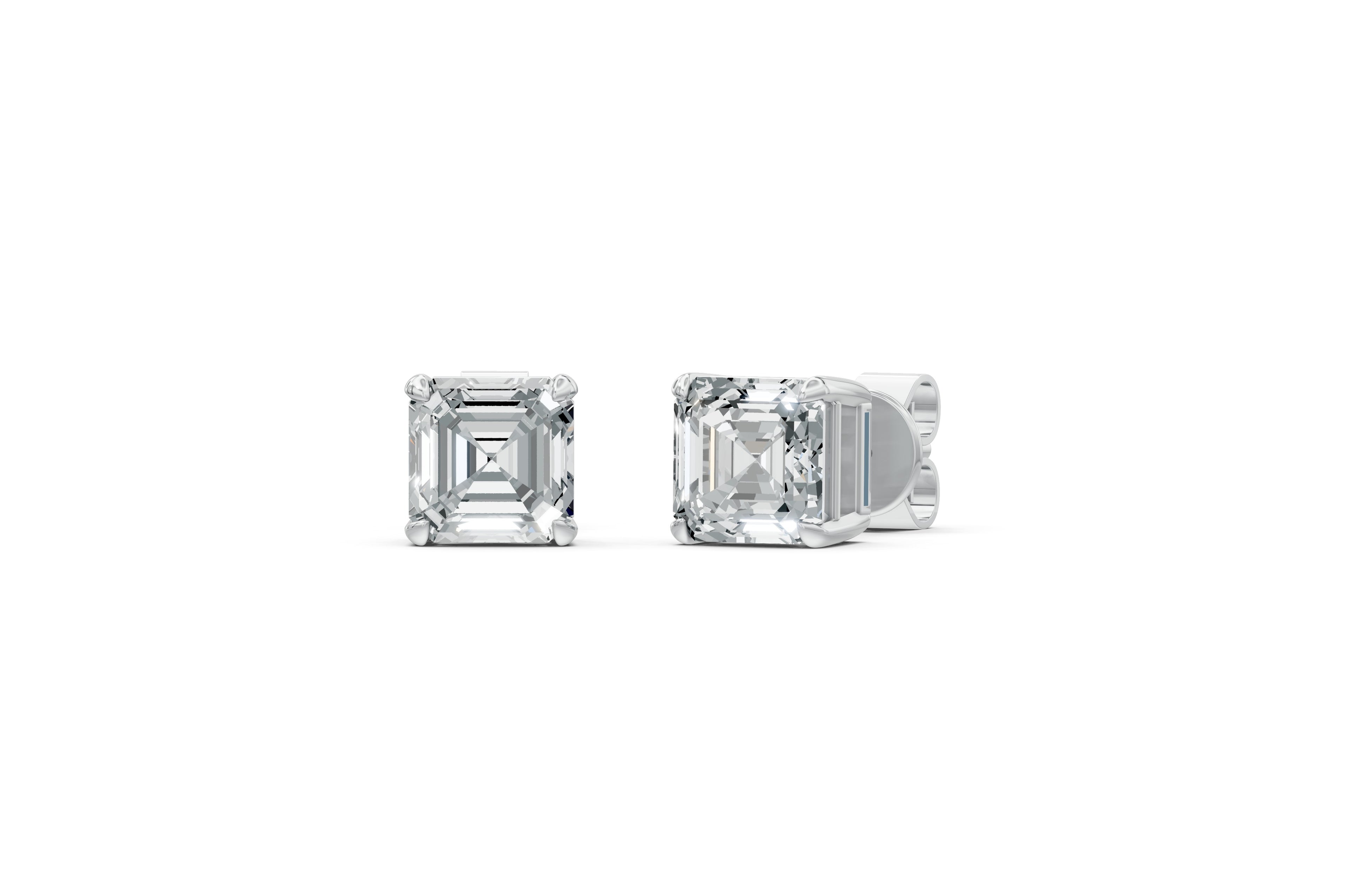 Spark Asscher Stud Earings