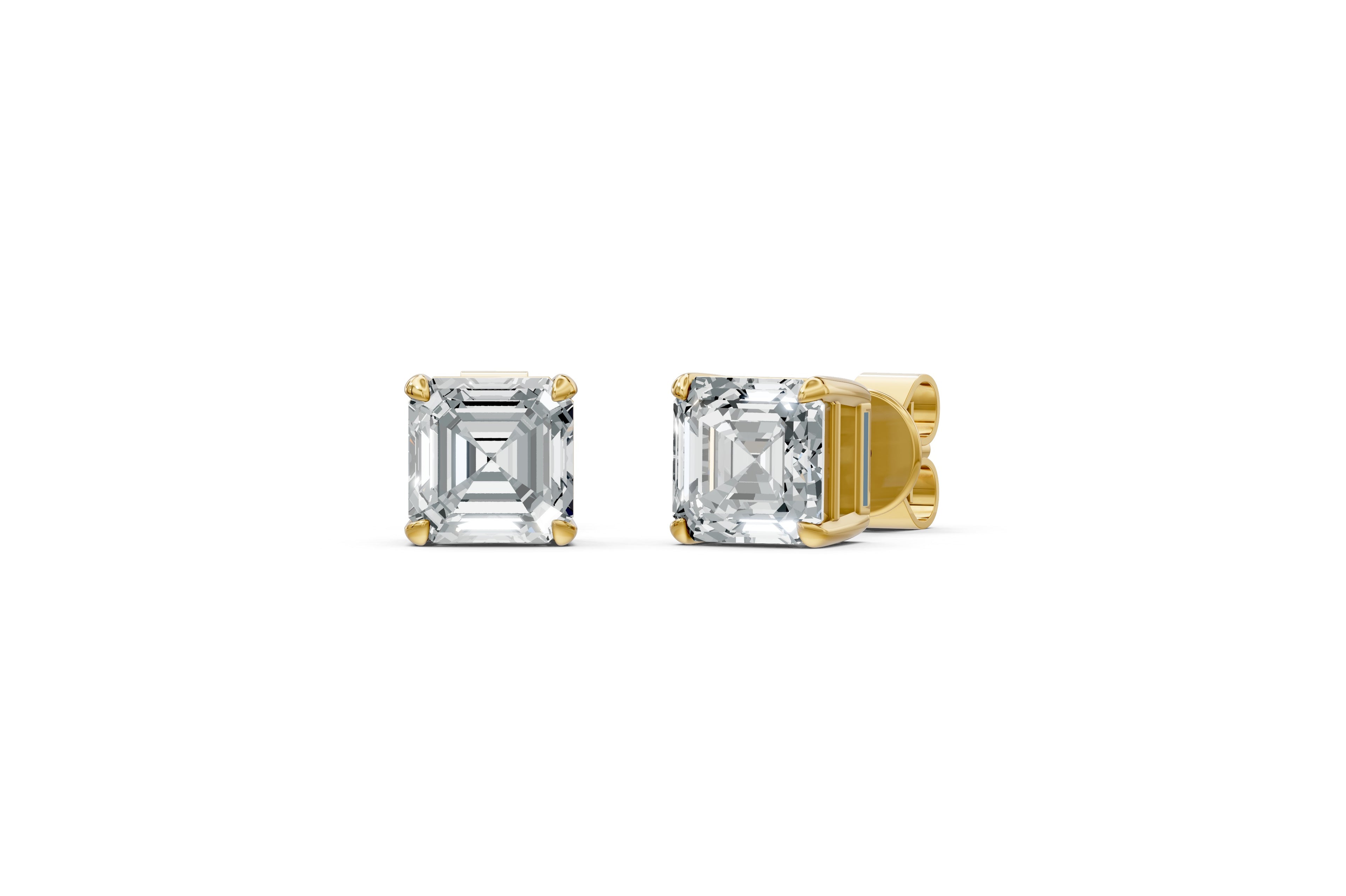 Spark Asscher Stud Earings