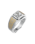 Platinum and Hand-inlaid 22k Gold