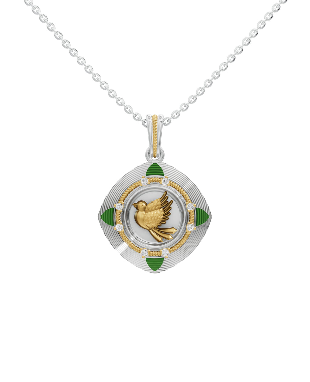 Sterling Silver and Gold Motif