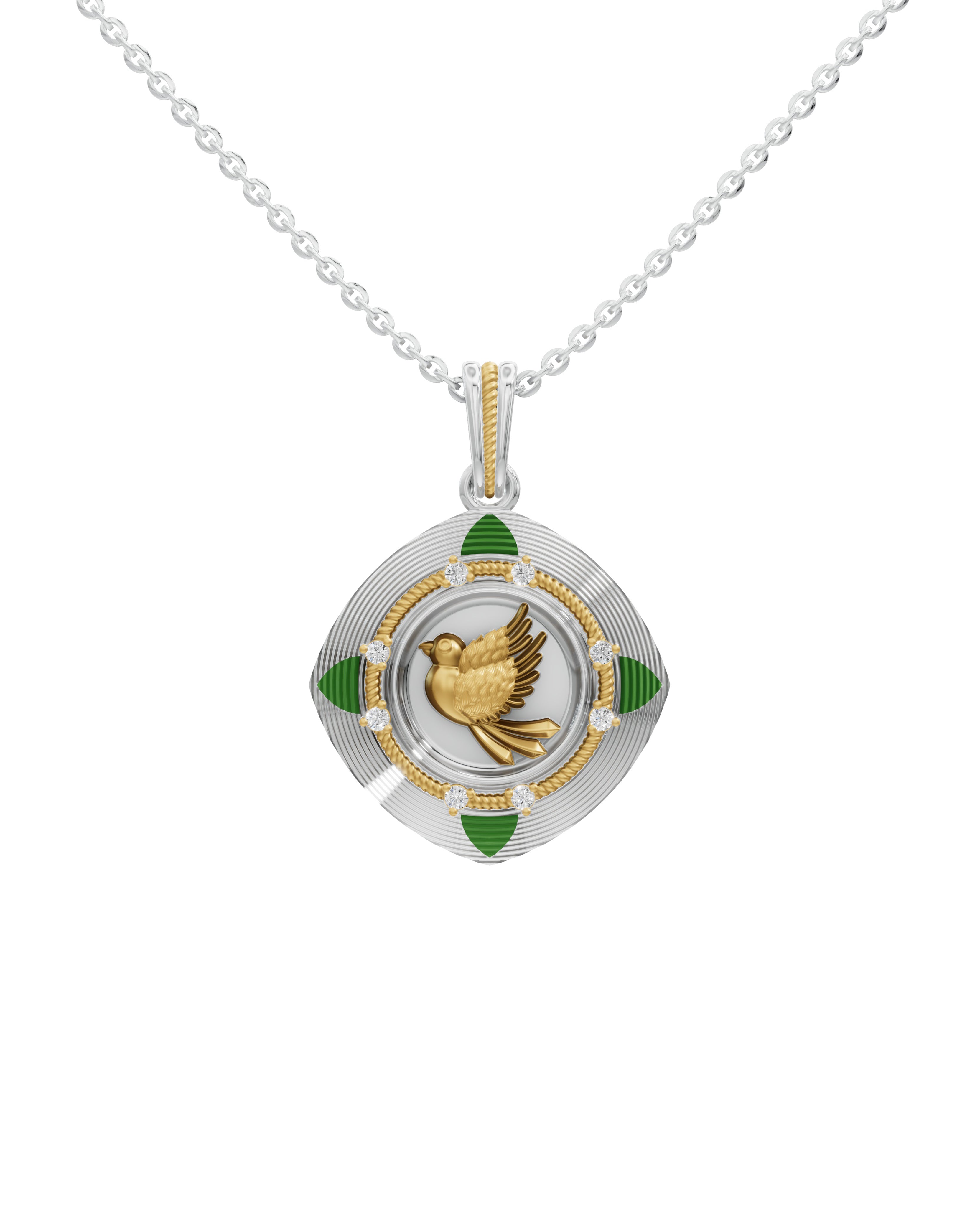 Sterling Silver and Gold Motif