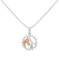 Sterling Silver with Gold motif