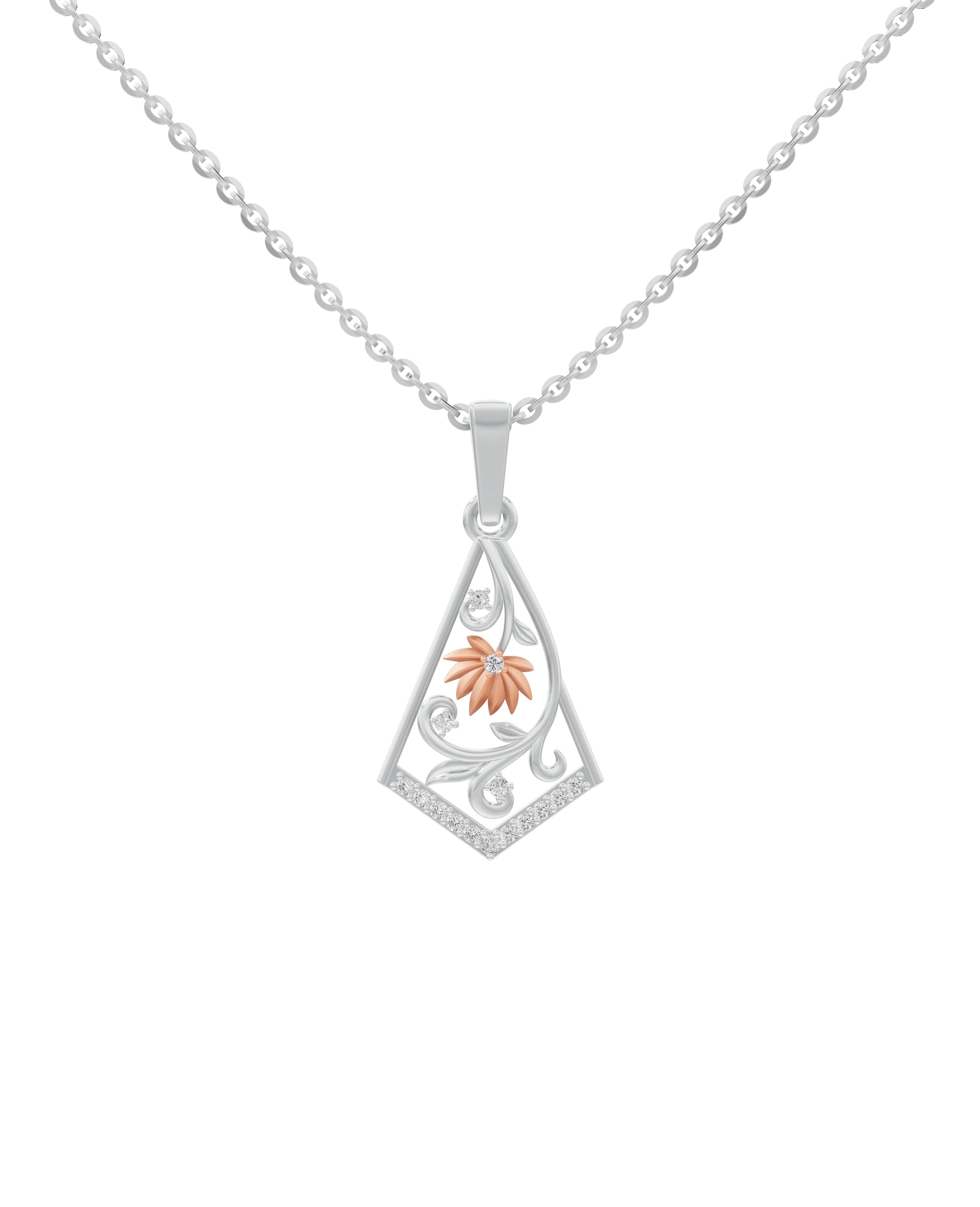 Sterling Silver with Gold motif
