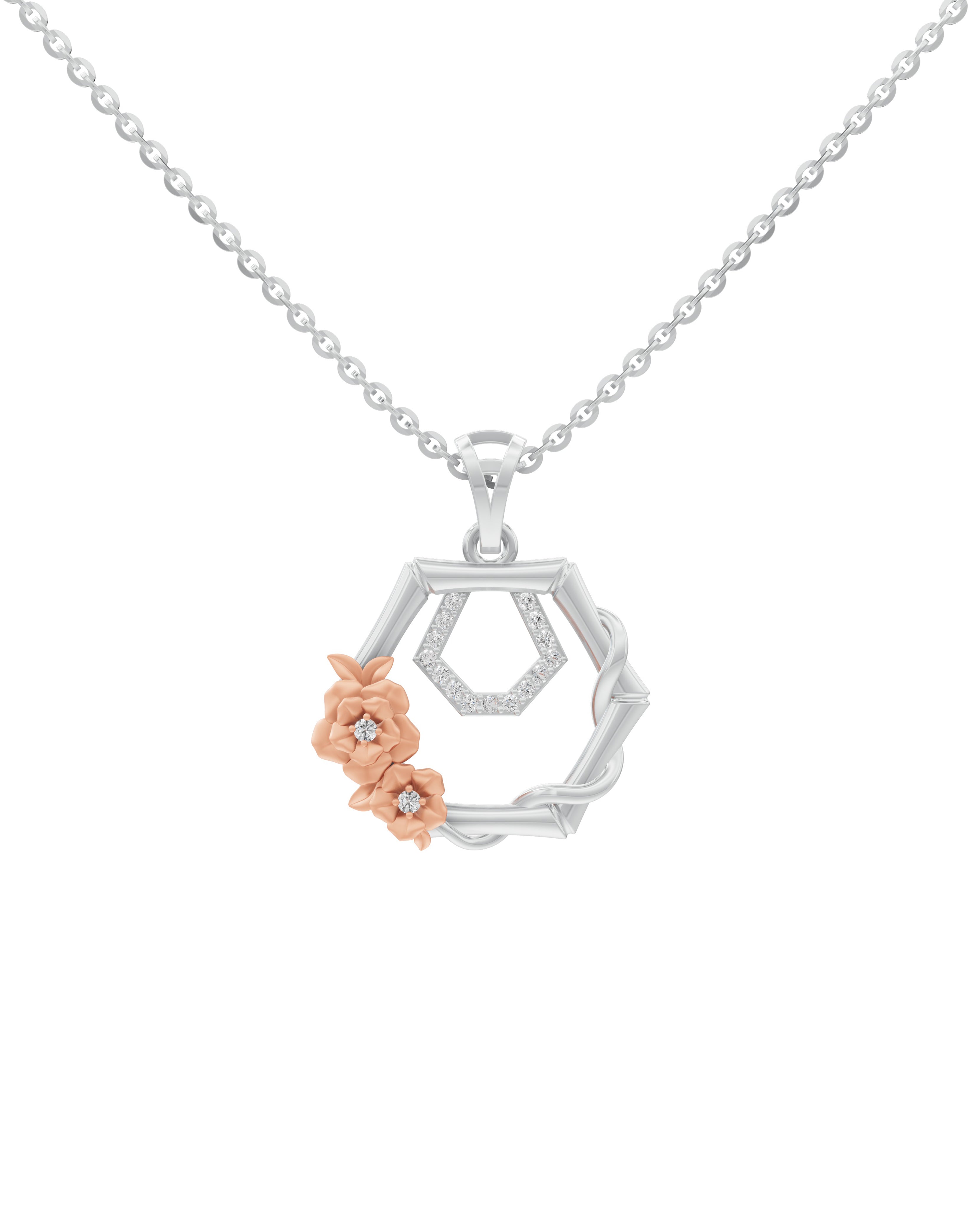 Sterling Silver with Gold motif