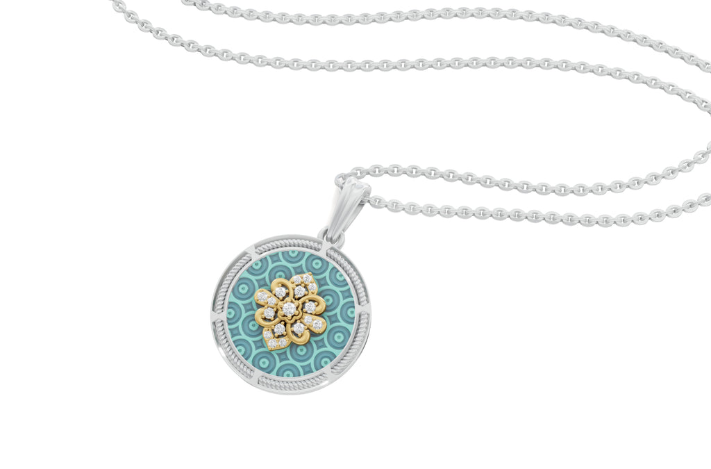 Izel Enamel Facet Pendant