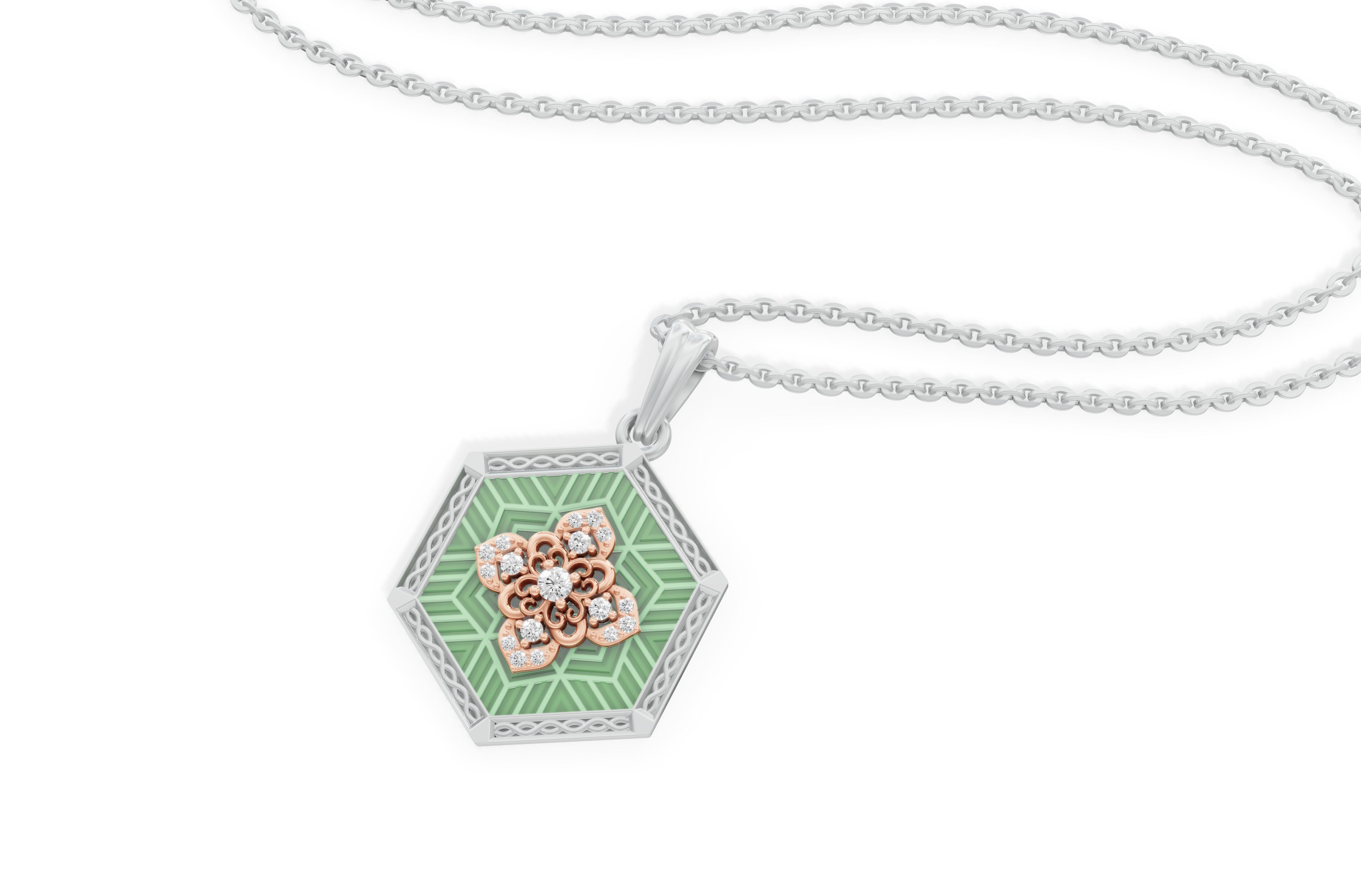 Izel Sculpted Geometric Pendant