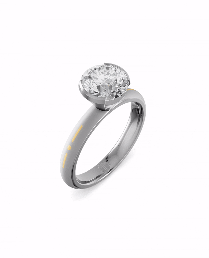 Substance Axis Solitaire Ring
