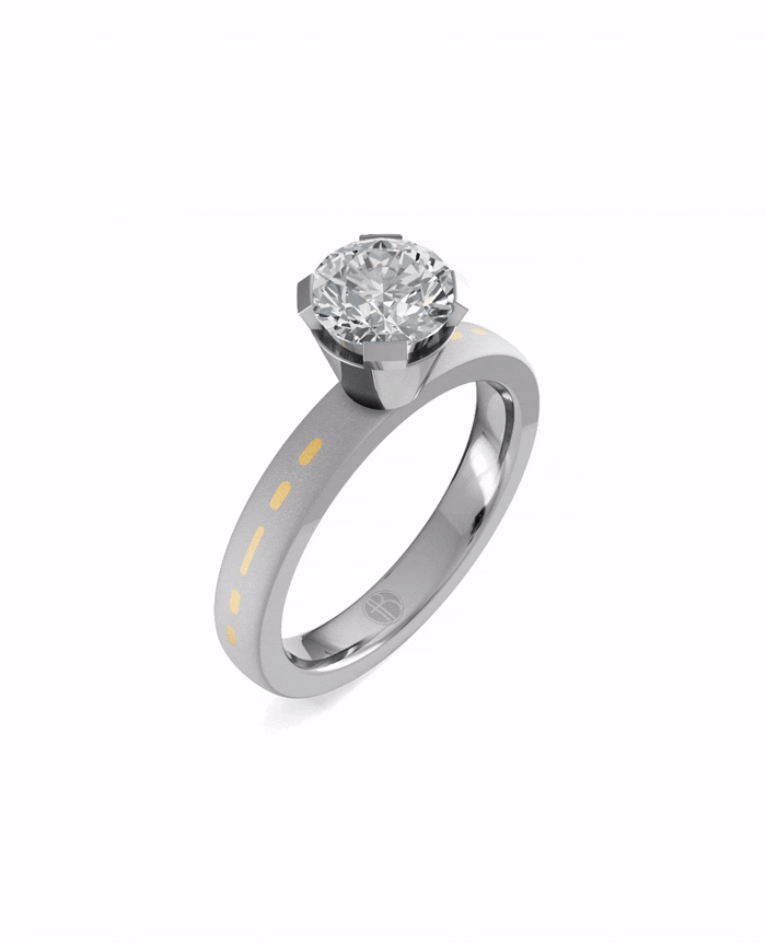 Substance Pulse Solitaire Ring