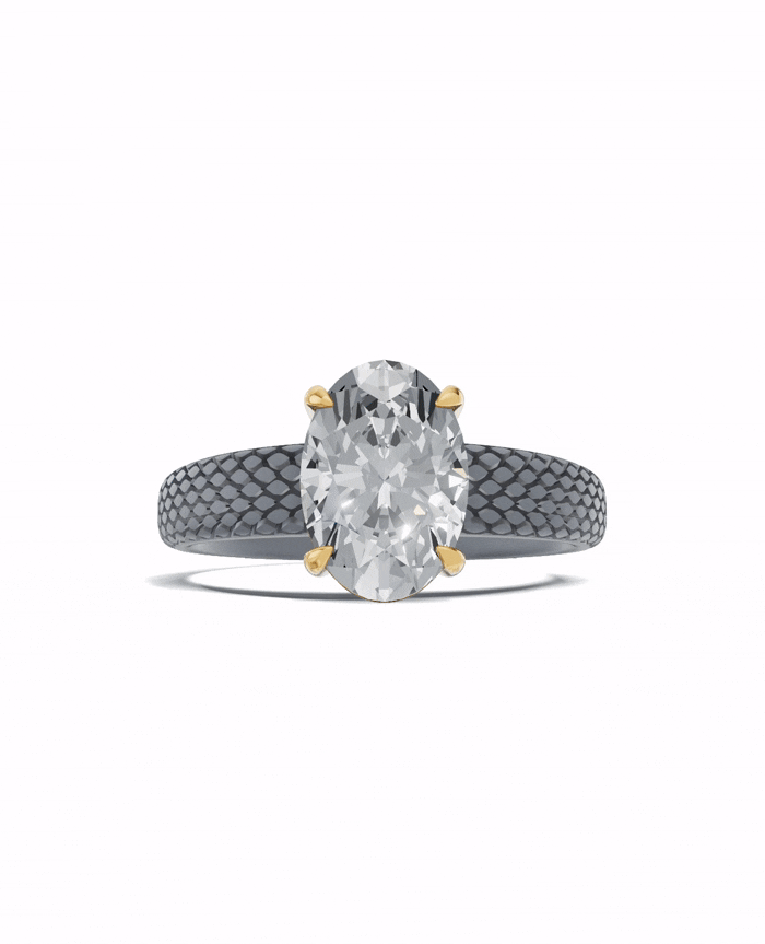 Sterling Silver and Lab-Grown Diamond Ring for Women's