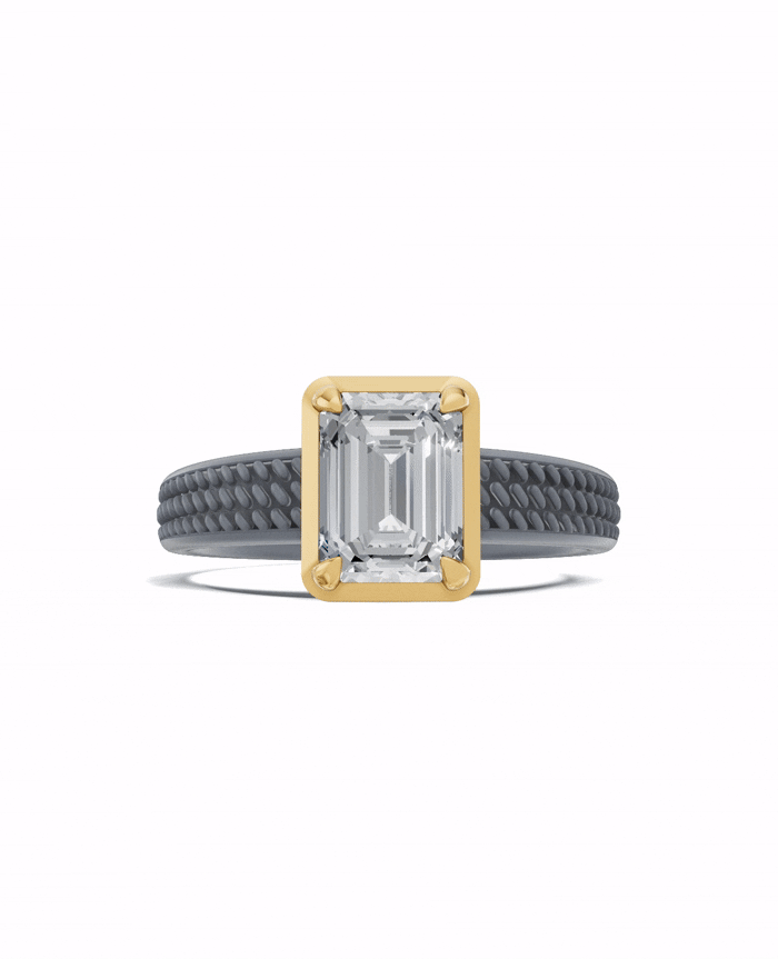 Sterling Silver and Lab-Grown Diamond Ring for Women's