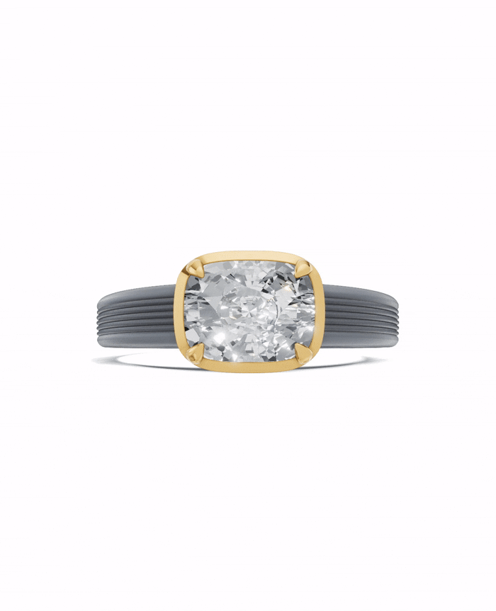 Sterling Silver and Lab-Grown Diamond Ring for Women's