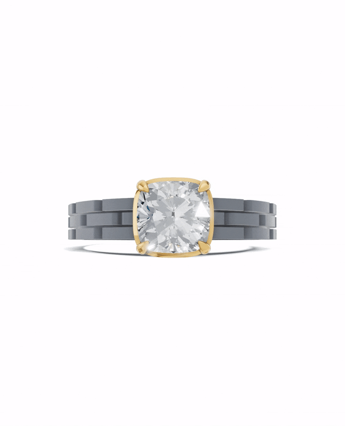 Sterling Silver and Lab-Grown Diamond Ring for Women's