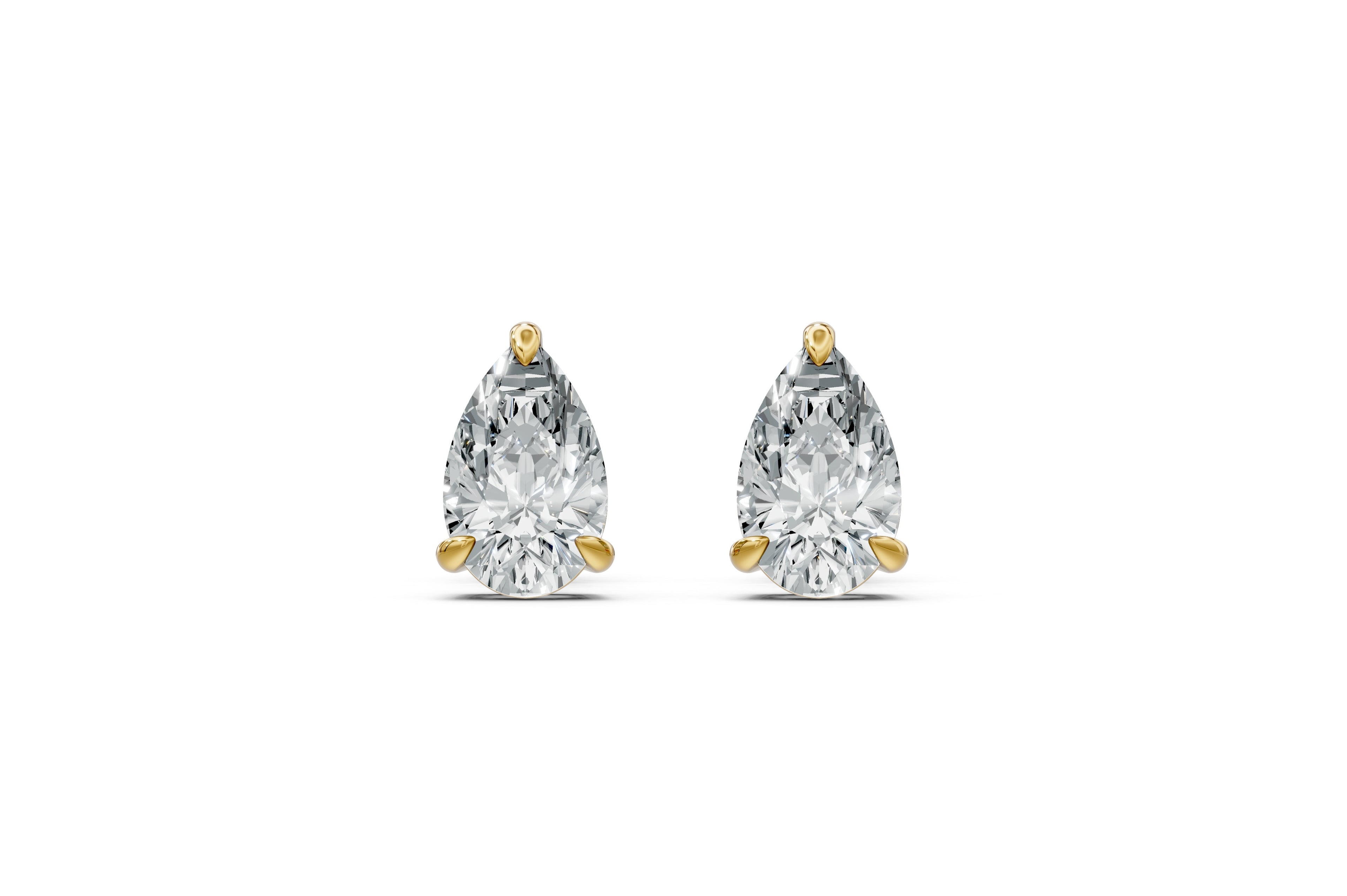 Spark Pear Stud Earings