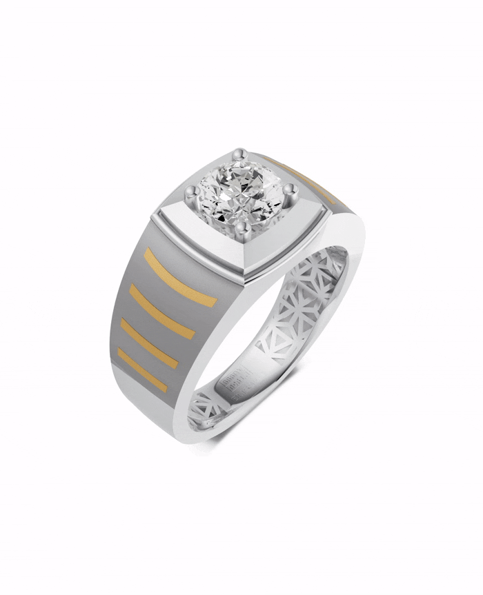 Platinum and Hand-inlaid 22k Gold