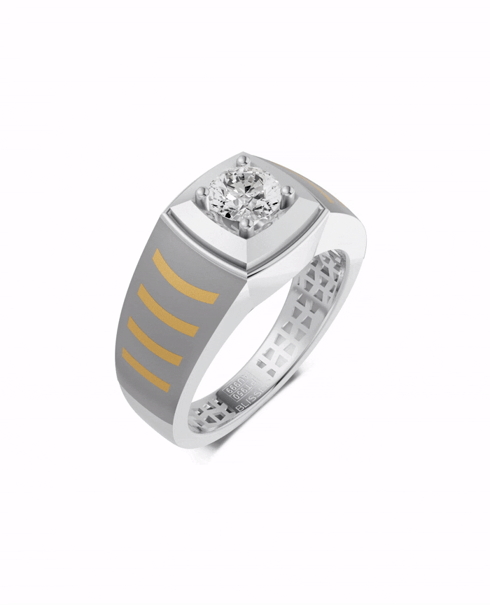 Platinum and Hand-inlaid 22k Gold