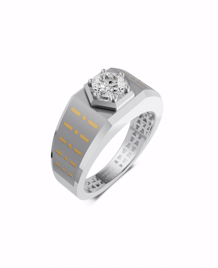 Platinum and Hand-inlaid 22k Gold