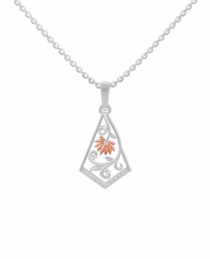 Sterling Silver with Gold motif