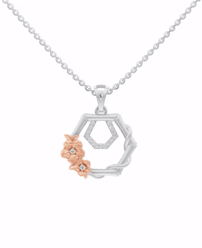 Sterling Silver with Gold motif