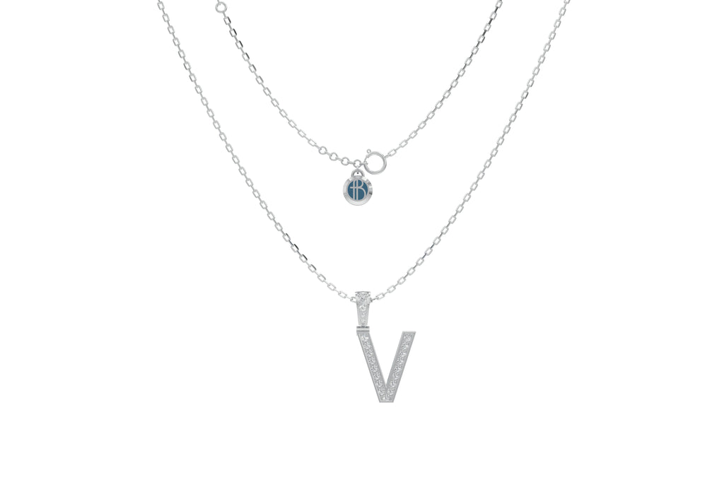 Platinized Sterling Silver and Diamond