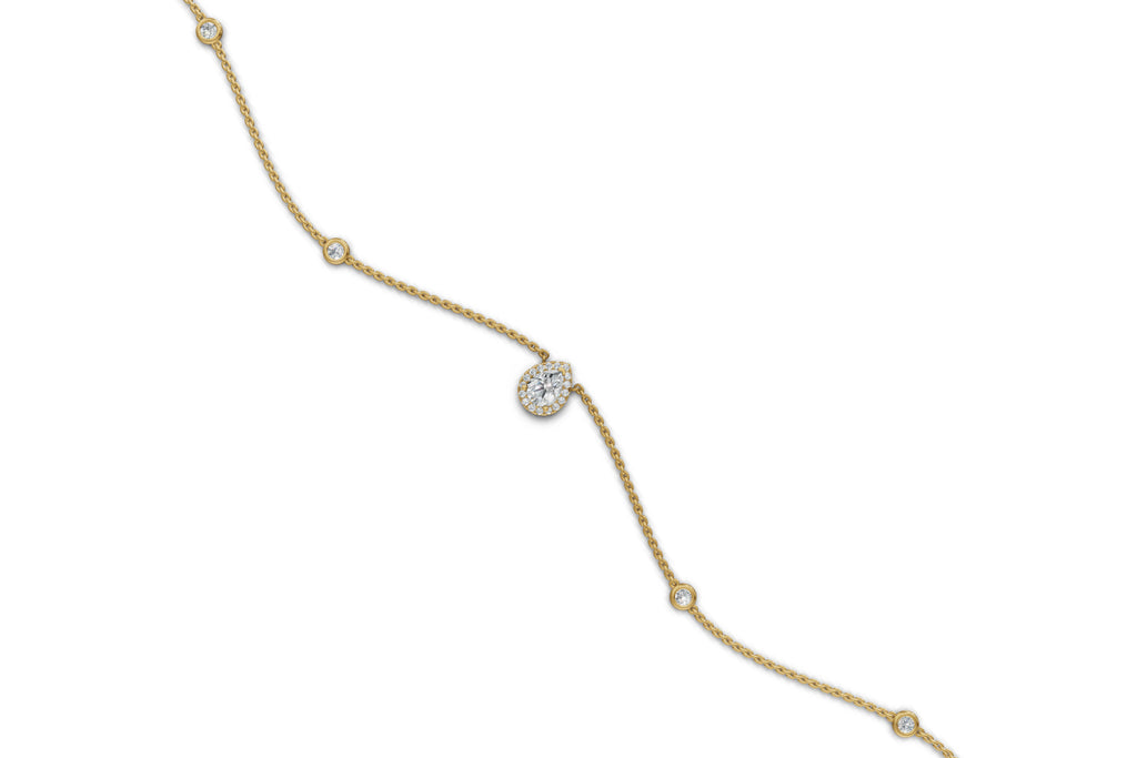 Sutr Halo Pear By the Yard Necklace