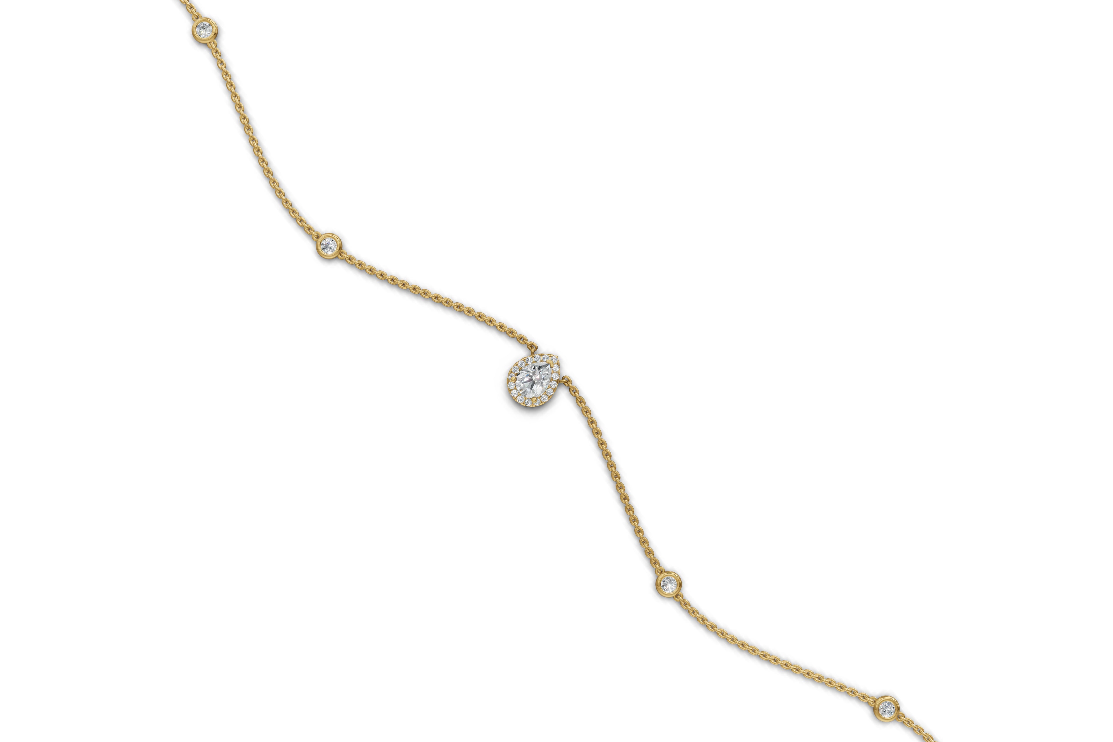 Sutr Halo Pear By the Yard Necklace