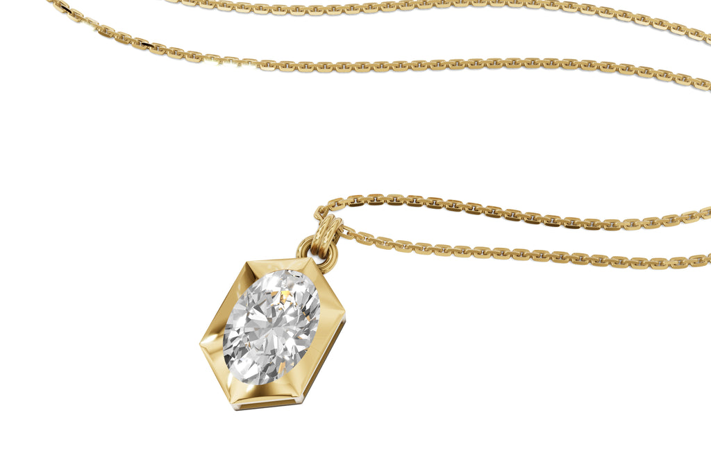 Svarit Oval Diamond Pendant
