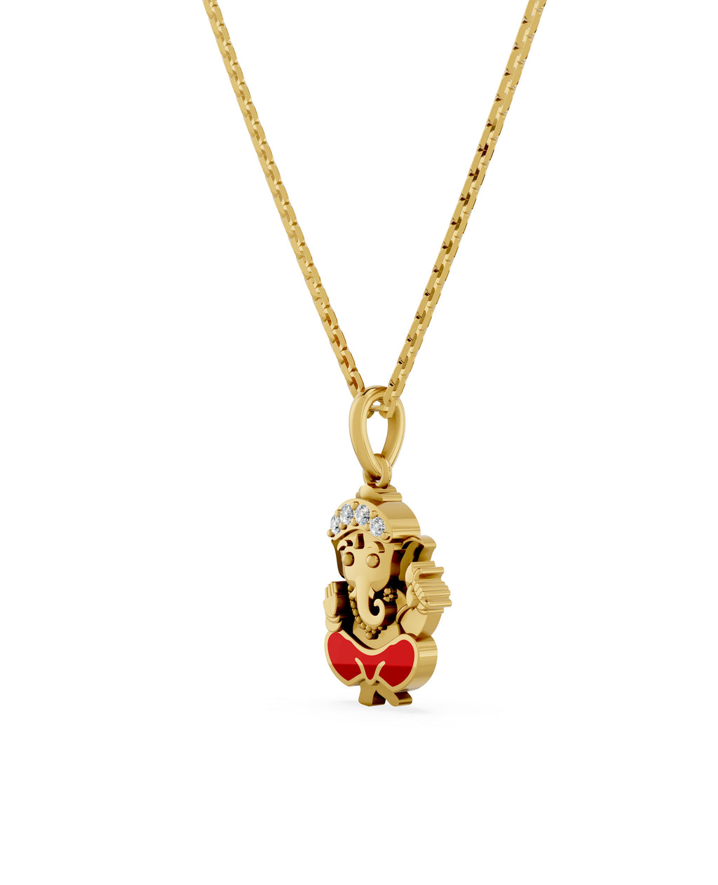 Divinity Bal Ganesha 18K Gold Layered Silver Pendant