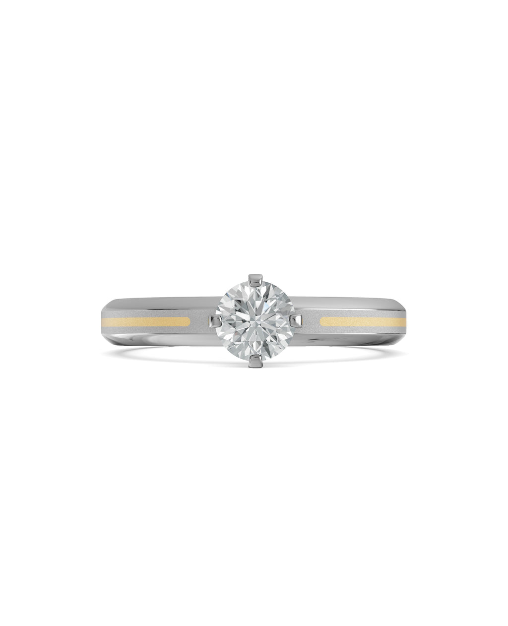 Substance Line Solitaire Ring
