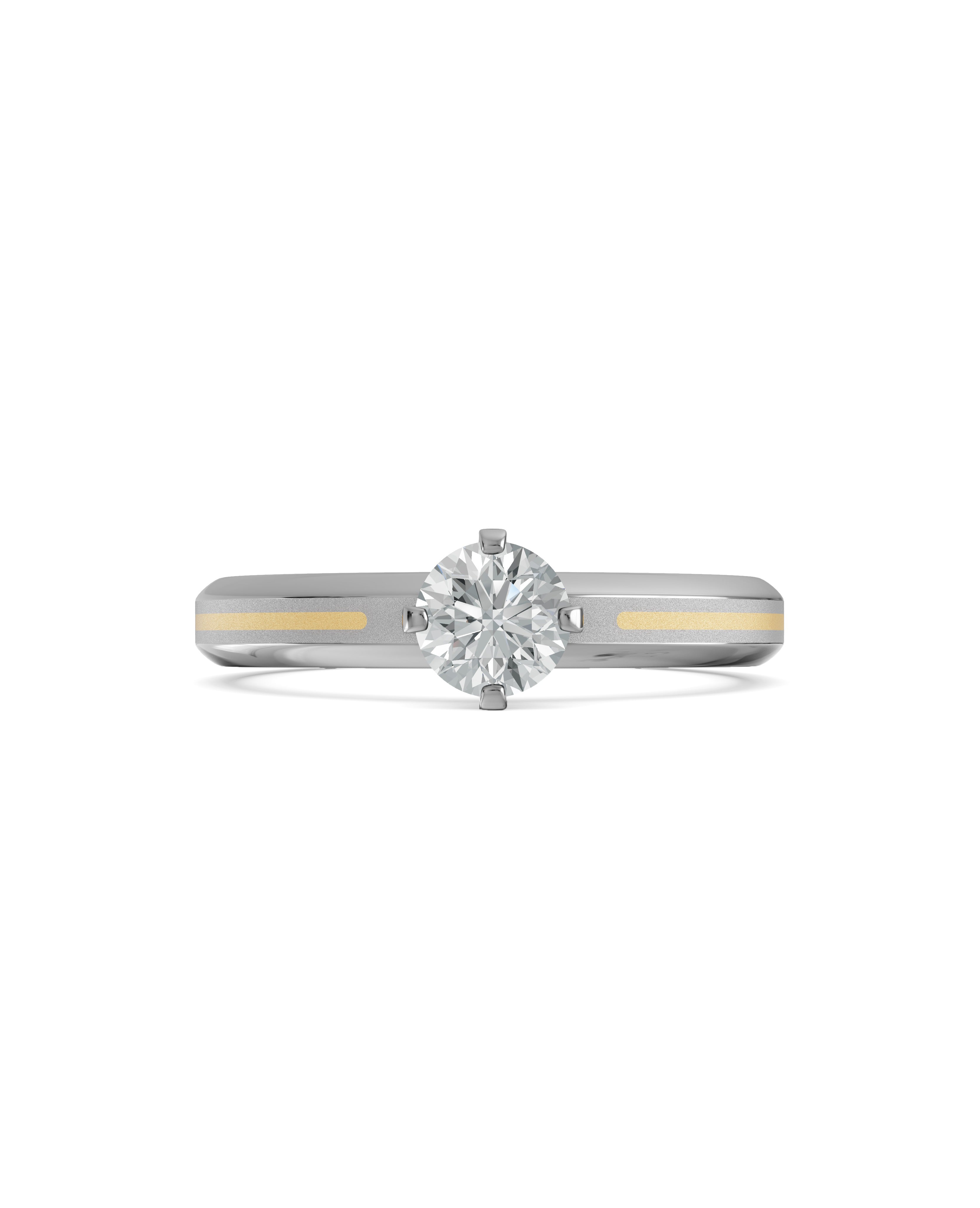 Substance Line Solitaire Ring