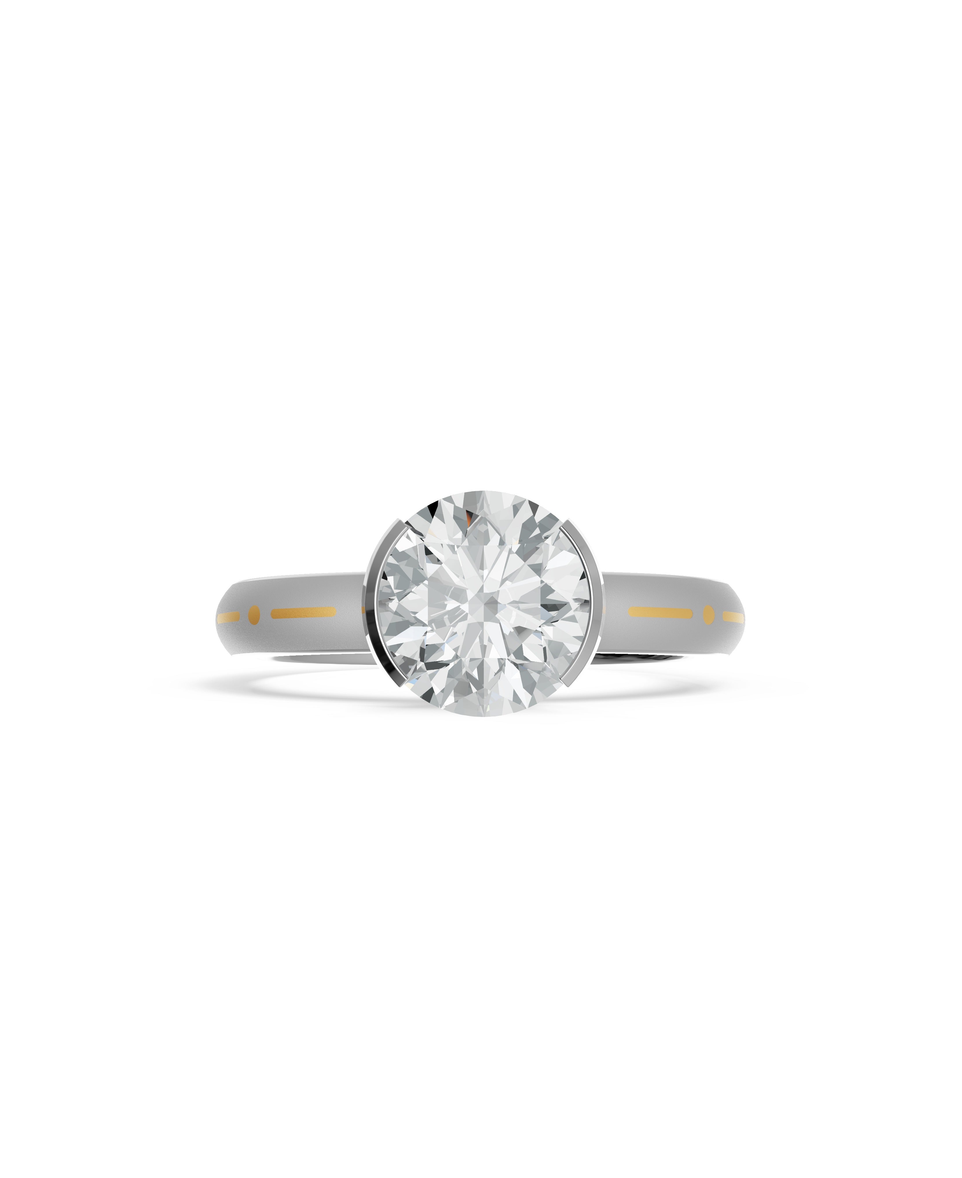 Substance Axis Solitaire Ring