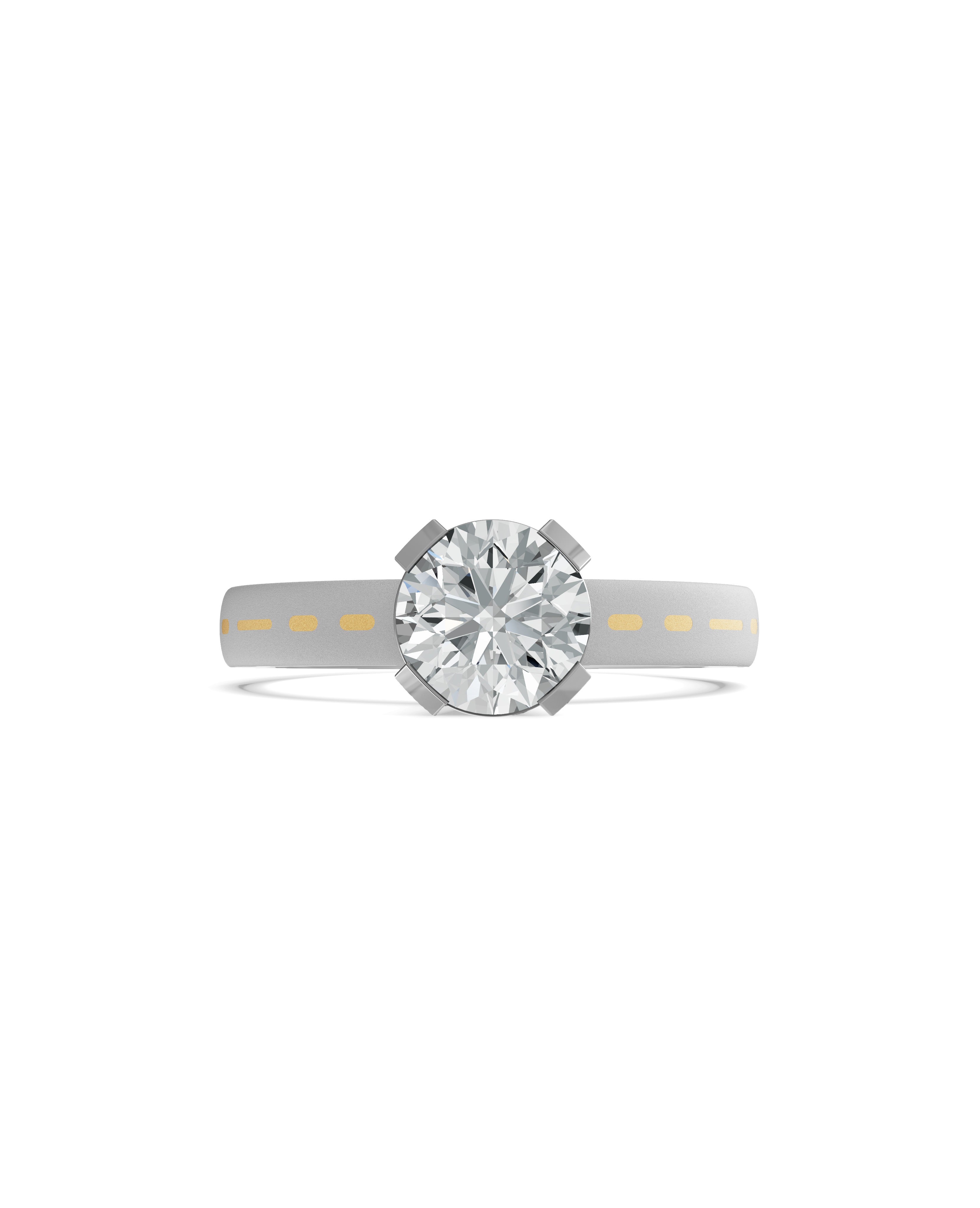 Substance Pulse Solitaire Ring