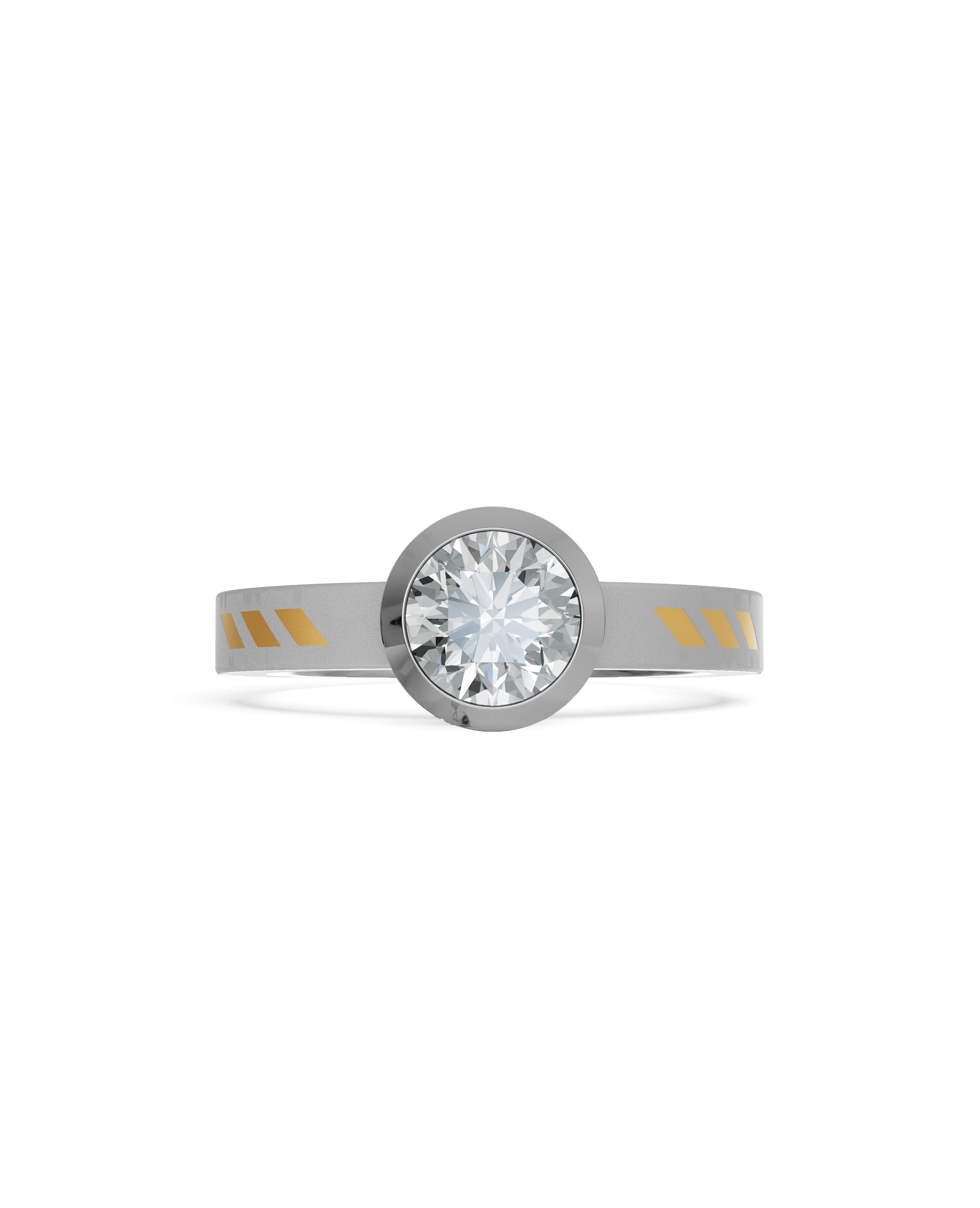 Substance Block Solitaire Ring